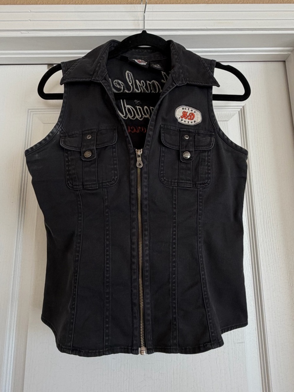 Harley-Davidson Black Vest with Embroidery